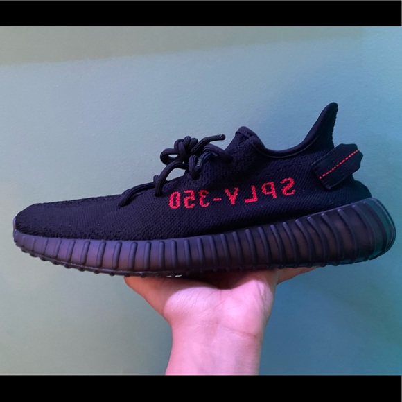 Size:10.5 Men Adidas Yeezys Boost 350 V2 Bred 2017 main image 2